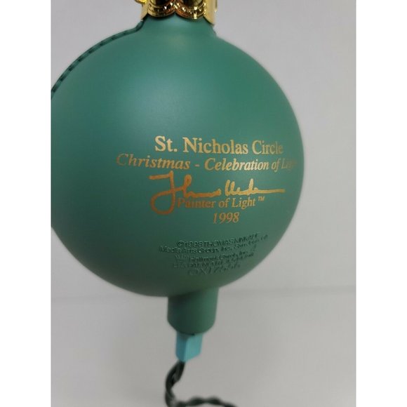 1997 ST Nicholas Circle Hallmark Ornament Thomas Kinkade painter design light 3D - Picture 4 of 7